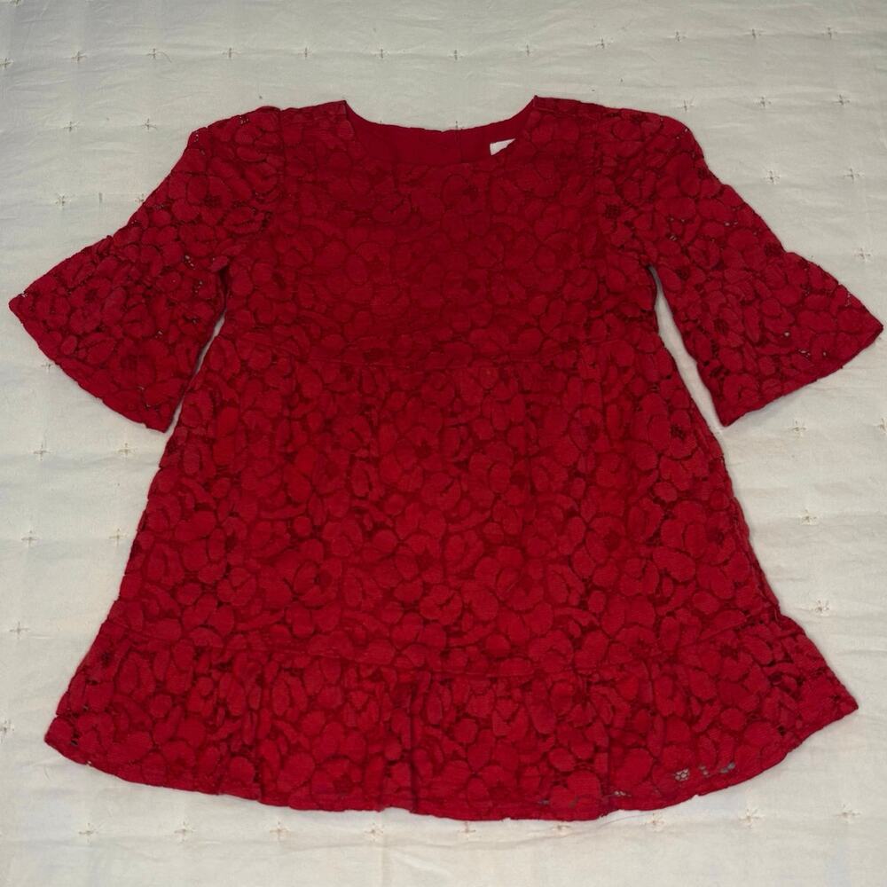 Baby Gap Red Lace Christmas Dress Girls 12–18M